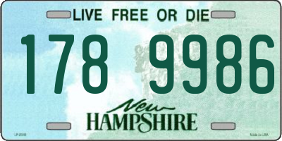 NH license plate 1789986