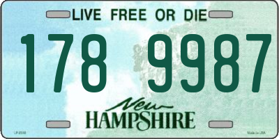 NH license plate 1789987