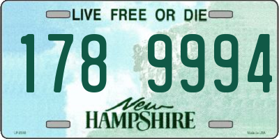 NH license plate 1789994