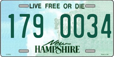 NH license plate 1790034