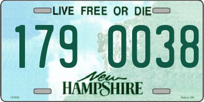 NH license plate 1790038