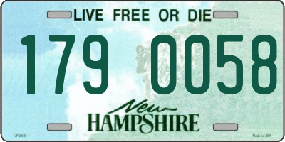 NH license plate 1790058