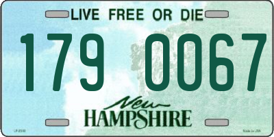 NH license plate 1790067