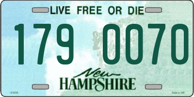NH license plate 1790070