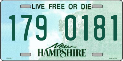 NH license plate 1790181