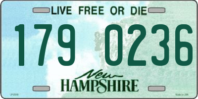 NH license plate 1790236