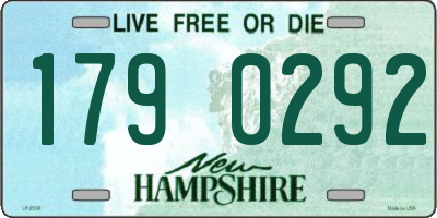 NH license plate 1790292