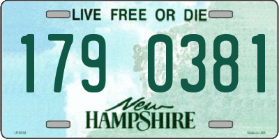 NH license plate 1790381