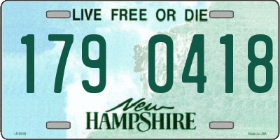 NH license plate 1790418