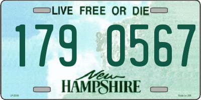 NH license plate 1790567