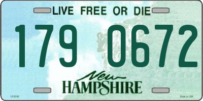 NH license plate 1790672