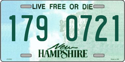 NH license plate 1790721