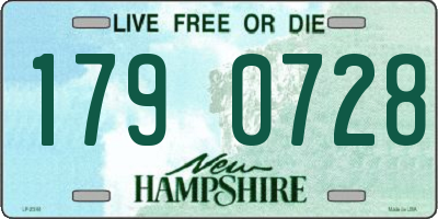 NH license plate 1790728
