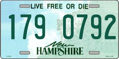 NH license plate 1790792