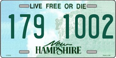 NH license plate 1791002