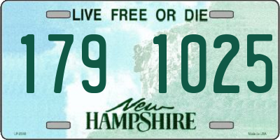 NH license plate 1791025