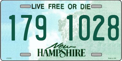 NH license plate 1791028