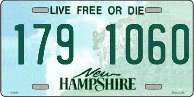 NH license plate 1791060