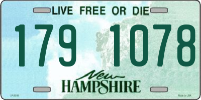 NH license plate 1791078