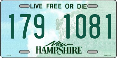 NH license plate 1791081