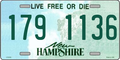 NH license plate 1791136