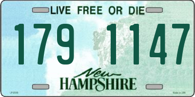 NH license plate 1791147