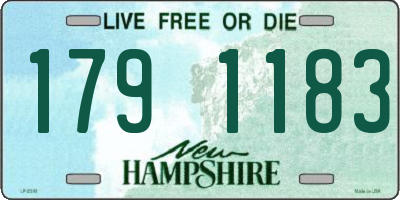 NH license plate 1791183