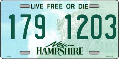 NH license plate 1791203