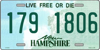 NH license plate 1791806