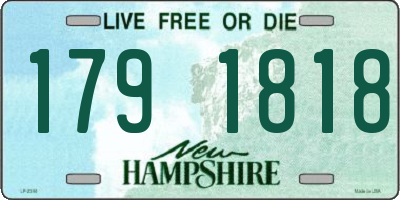 NH license plate 1791818
