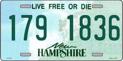 NH license plate 1791836