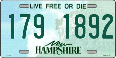 NH license plate 1791892