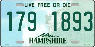 NH license plate 1791893