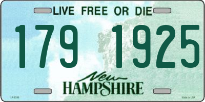 NH license plate 1791925