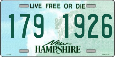 NH license plate 1791926