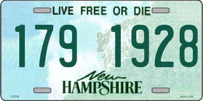 NH license plate 1791928
