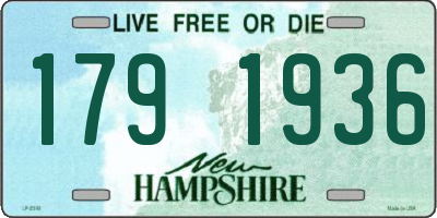 NH license plate 1791936