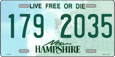 NH license plate 1792035