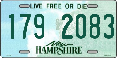 NH license plate 1792083