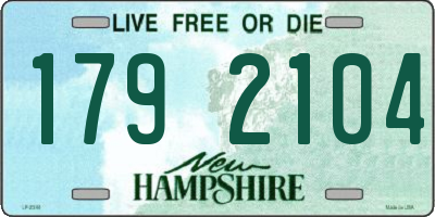 NH license plate 1792104