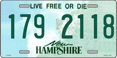 NH license plate 1792118