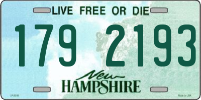 NH license plate 1792193