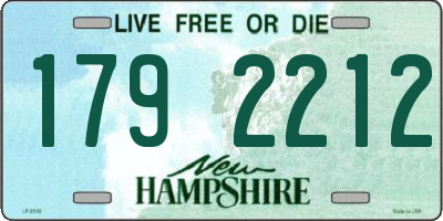 NH license plate 1792212