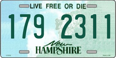NH license plate 1792311