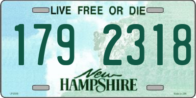 NH license plate 1792318