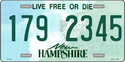 NH license plate 1792345