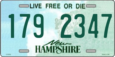 NH license plate 1792347