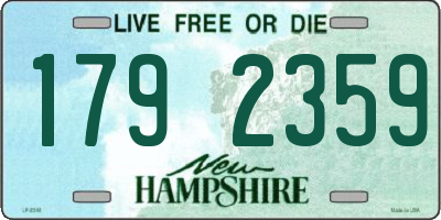 NH license plate 1792359