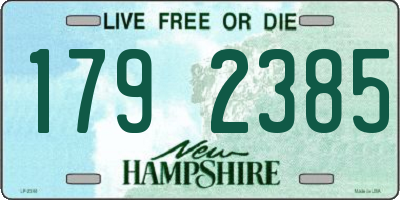 NH license plate 1792385