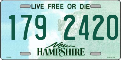 NH license plate 1792420